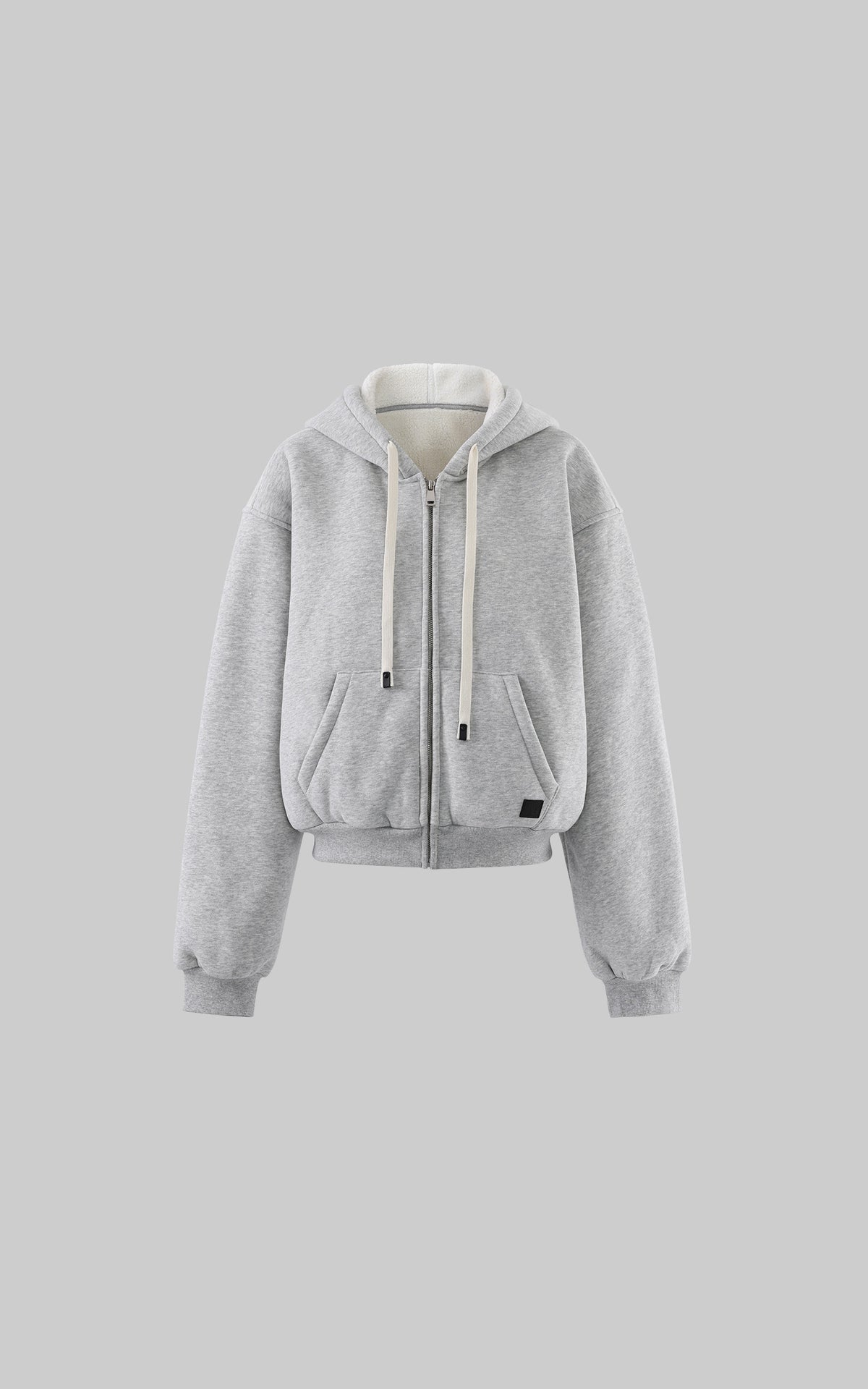 WARDEN EDGE Oversized Sherpa-Lined Zip-Up Hoodie