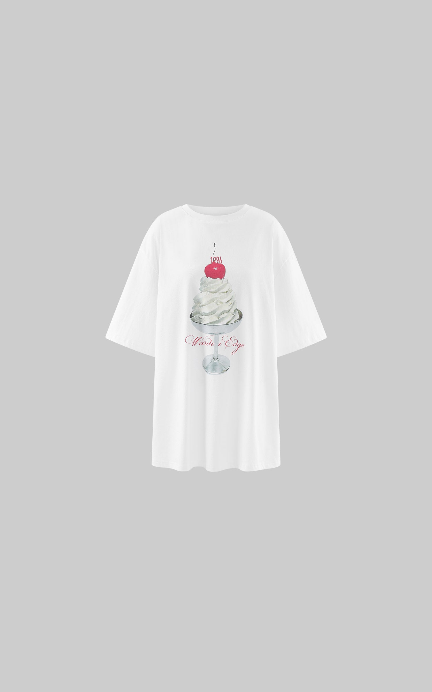WARDEN EDGE Cherry Sundae Graphic Oversized T-Shirt