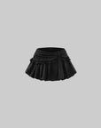 Rase le sol Ruched Ruffle Bubble Mini Skirt