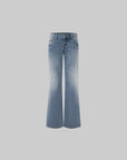 IAMXIAA Jean taille basse à jambe large & Ensemble haut court à bordure en dentelle