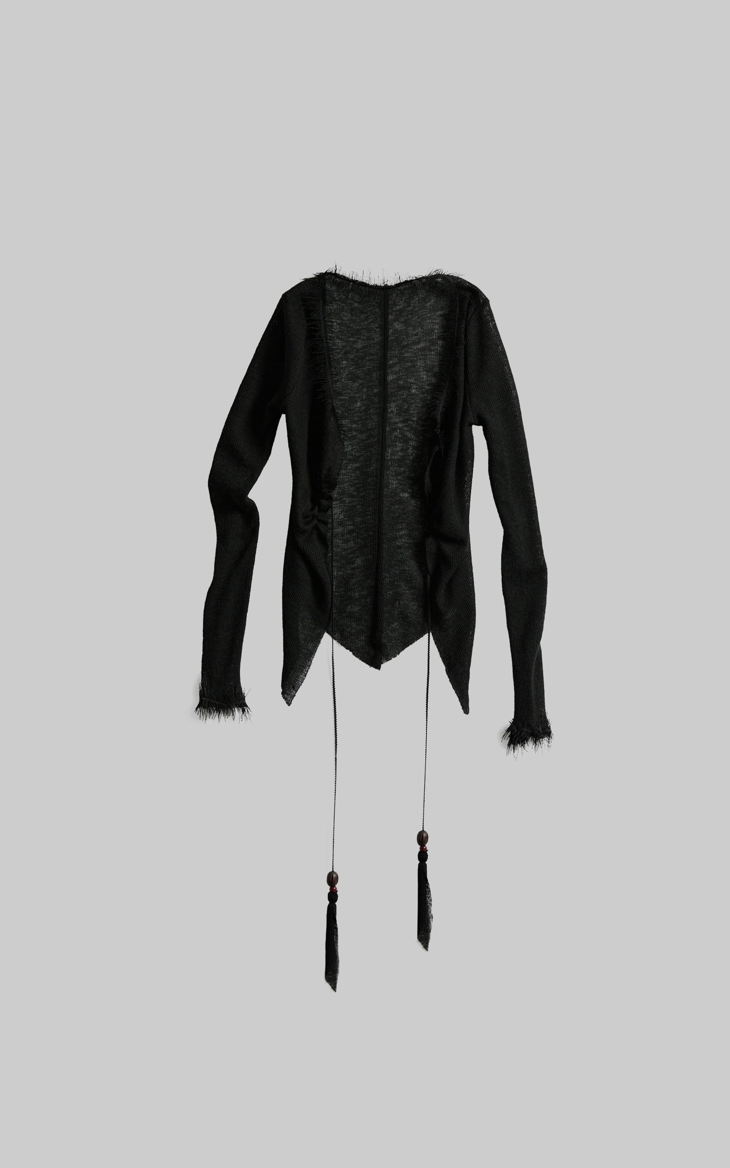 DOINDULGE Distressed Knit Long Sleeve Cardigan