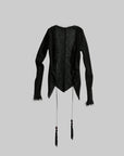DOINDULGE Distressed Knit Long Sleeve Cardigan