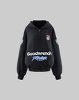 WARDEN EDGE Goodwrench Racing Oversized Graphic Zip Hoodie & Relaxed Shorts Set