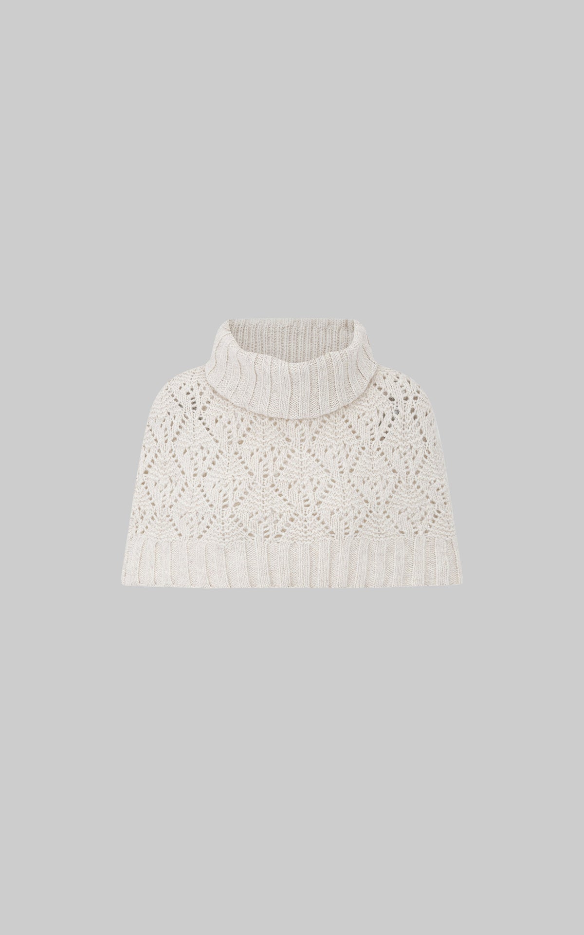 IAMXIAA Openwork Knit Turtleneck Capelet