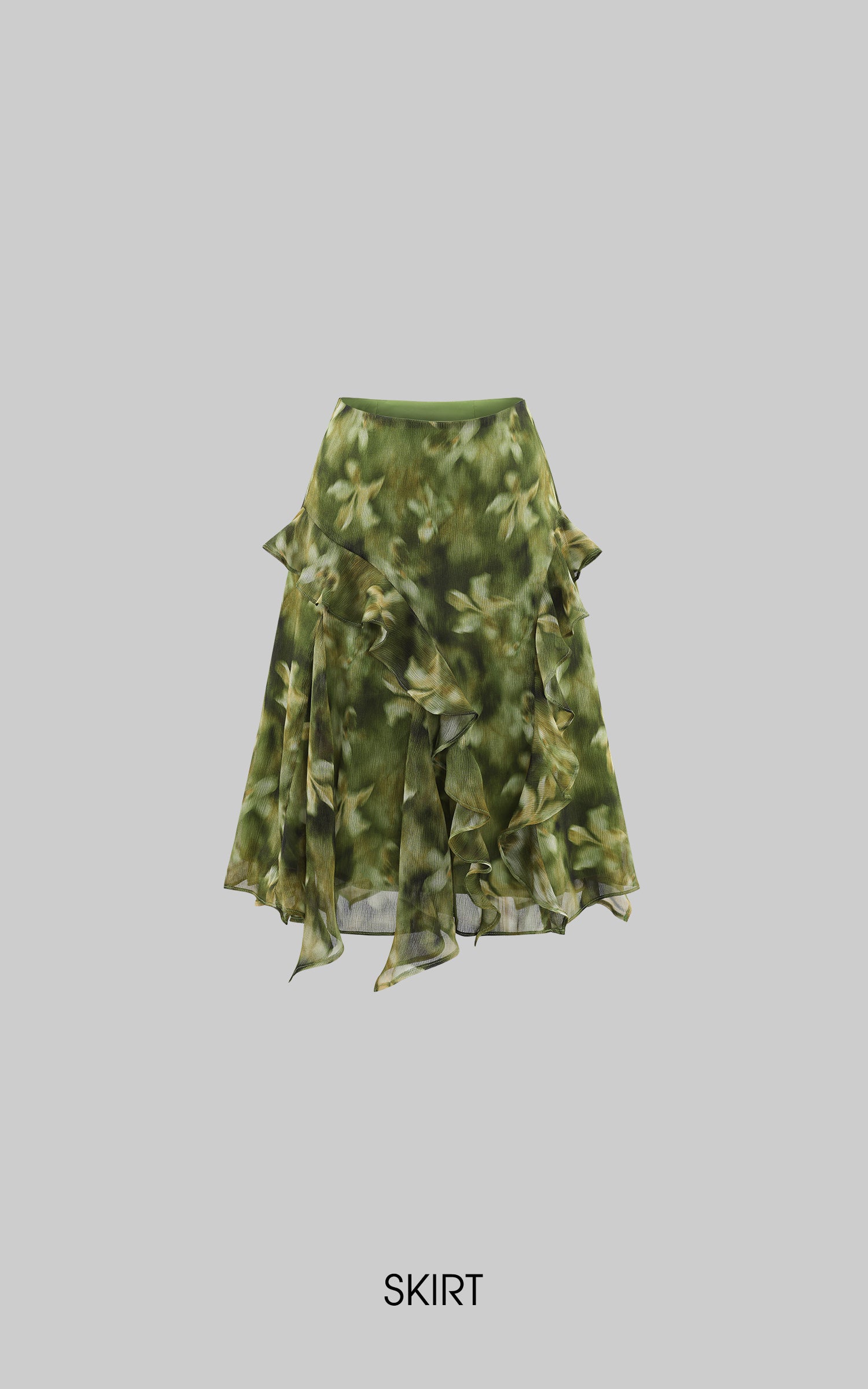ROVENTE Floral Ruffle Shirt &amp; Skirt Set