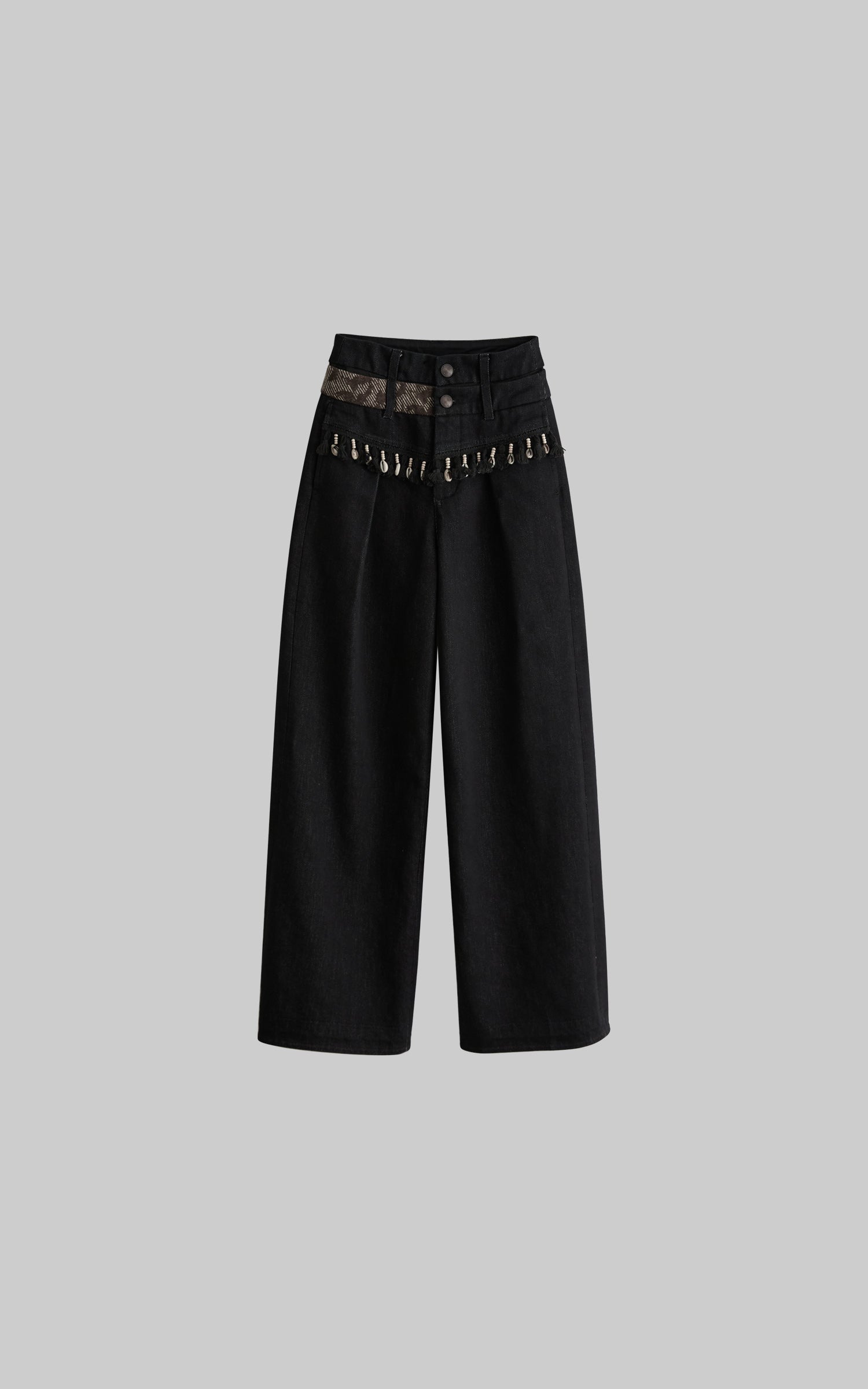 DOINDULGE Shell-Trimmed Wide-Leg Trousers