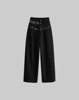 DOINDULGE Shell-Trimmed Wide-Leg Trousers