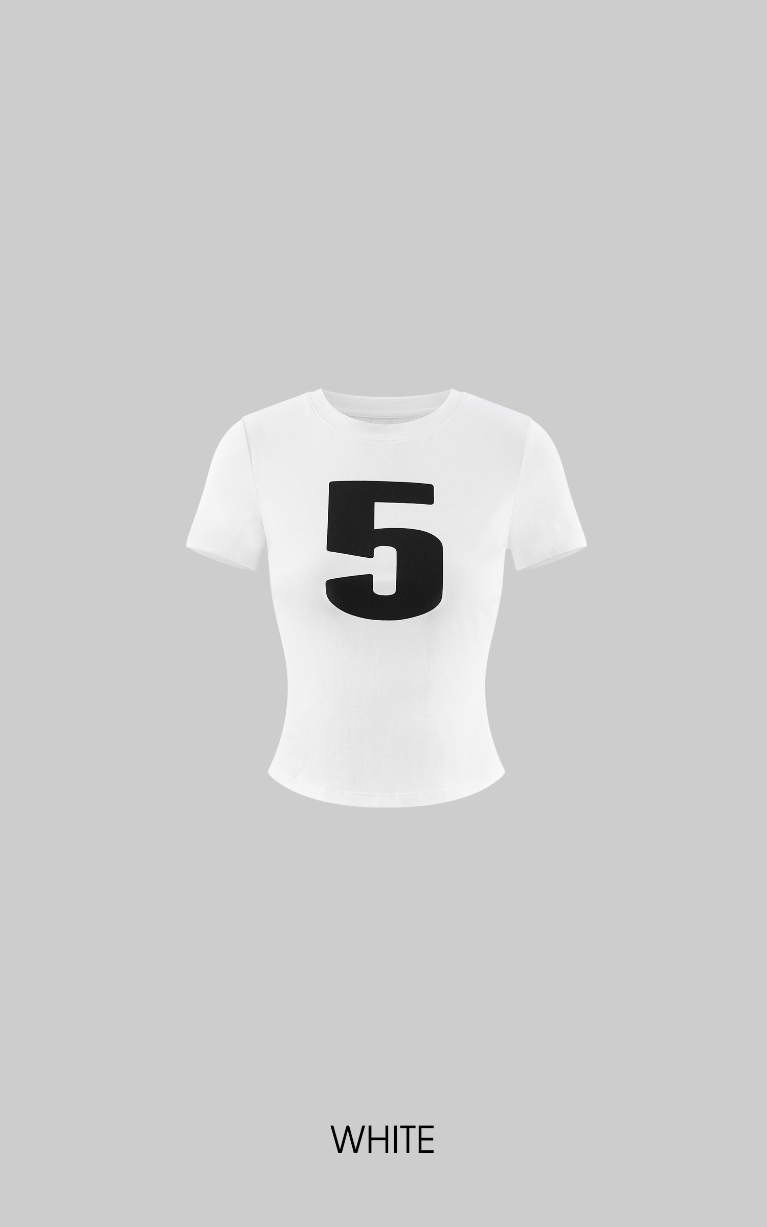 WARDEN EDGE Slim Cropped Number Print Tee