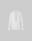 IAMXIAA Sheer Plunge Collar Shirt