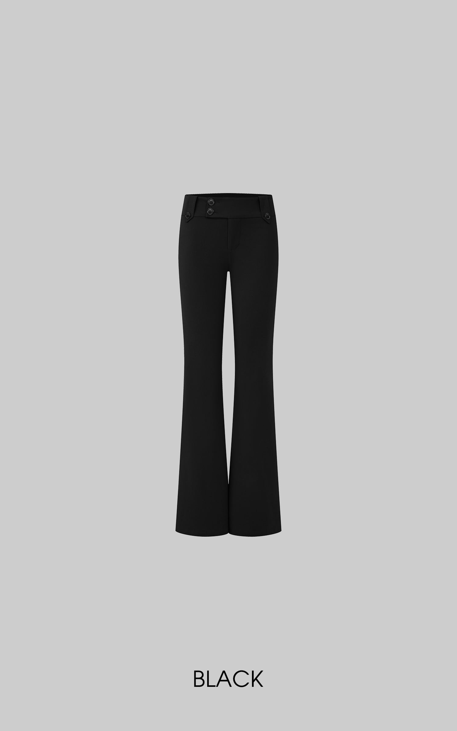 IAMXIAA Low-Rise Button Detail Flared Pants