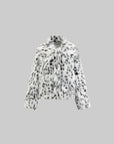 Rase le sol Black & White Dalmatian Faux Fur Coat