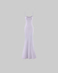Hydrae Ruffle Trim Side-Cut Bodycon Maxi Dress