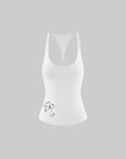 Rase le sol Ribbed Racerback Graphic Tank Top