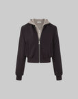 IAMXIAA Layered Hooded Zip-Up Jacket
