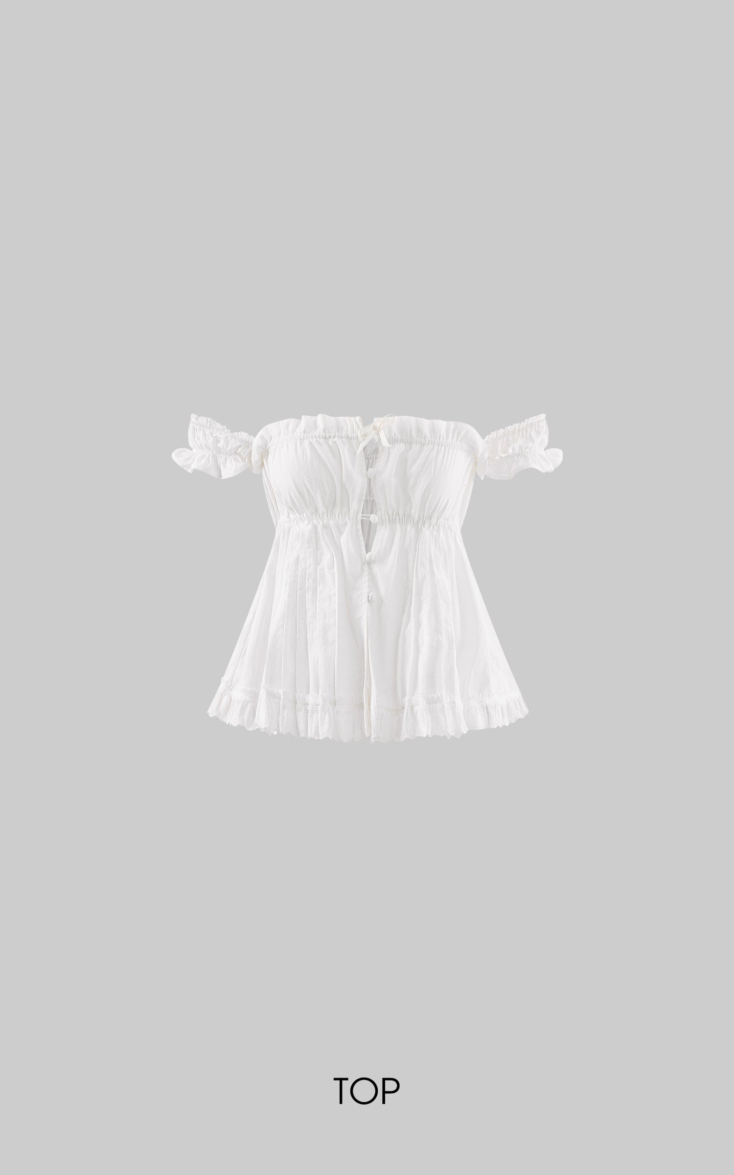 WARDEN EDGE Ruched Off-Shoulder Top &amp; Tiered Mini Skirt Set