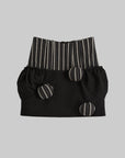 DOINDULGE Gothic Striped Panel Mini Skirt