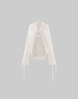 0122stepll Afterglow Tie-Detail Oversized Knit Cardigan