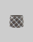 ROVENTE Sequin Plaid Mini Skirt - PINKPARKS