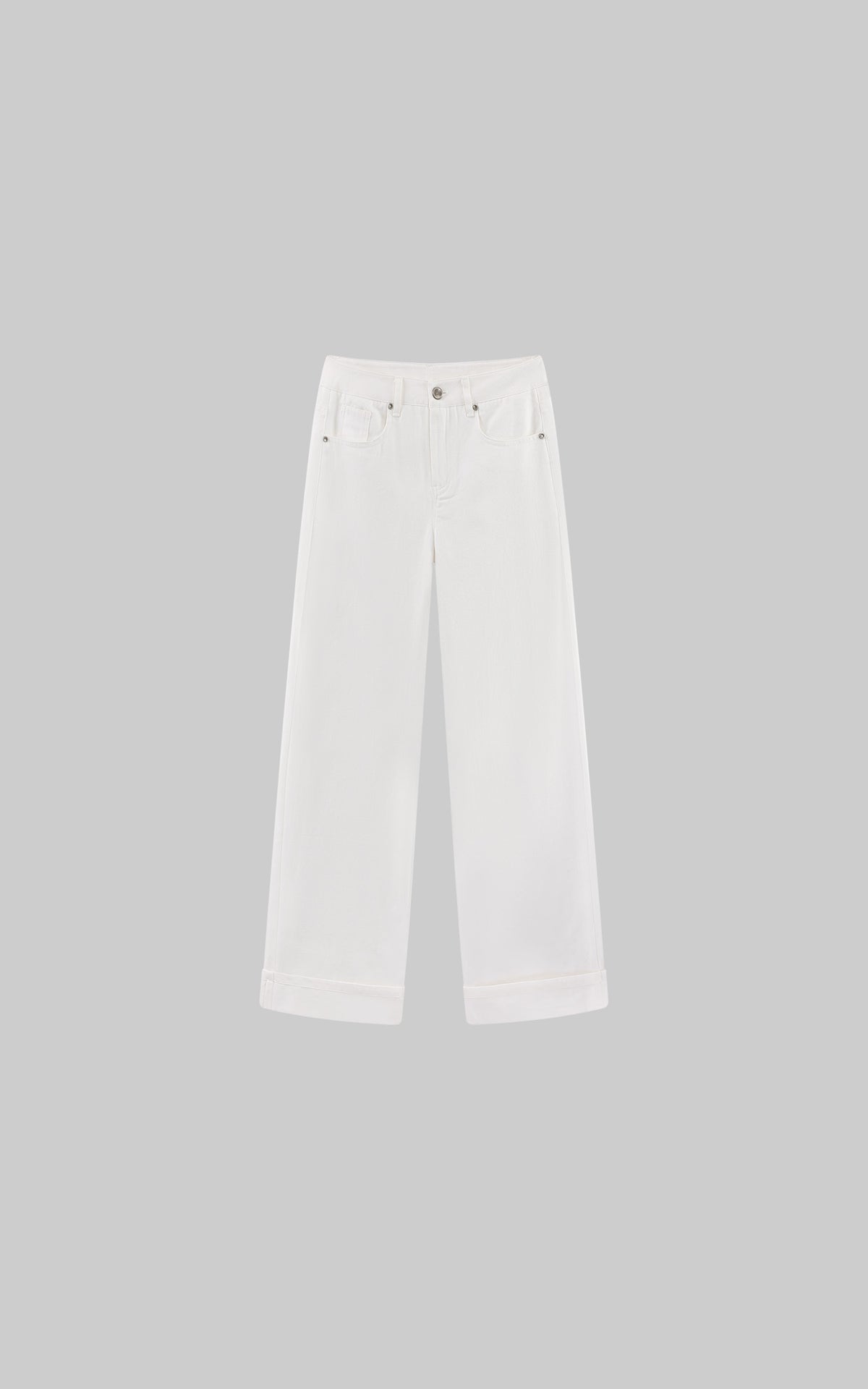 Hydrae Low Rise Wide Leg Turn-Up Cuff Jeans