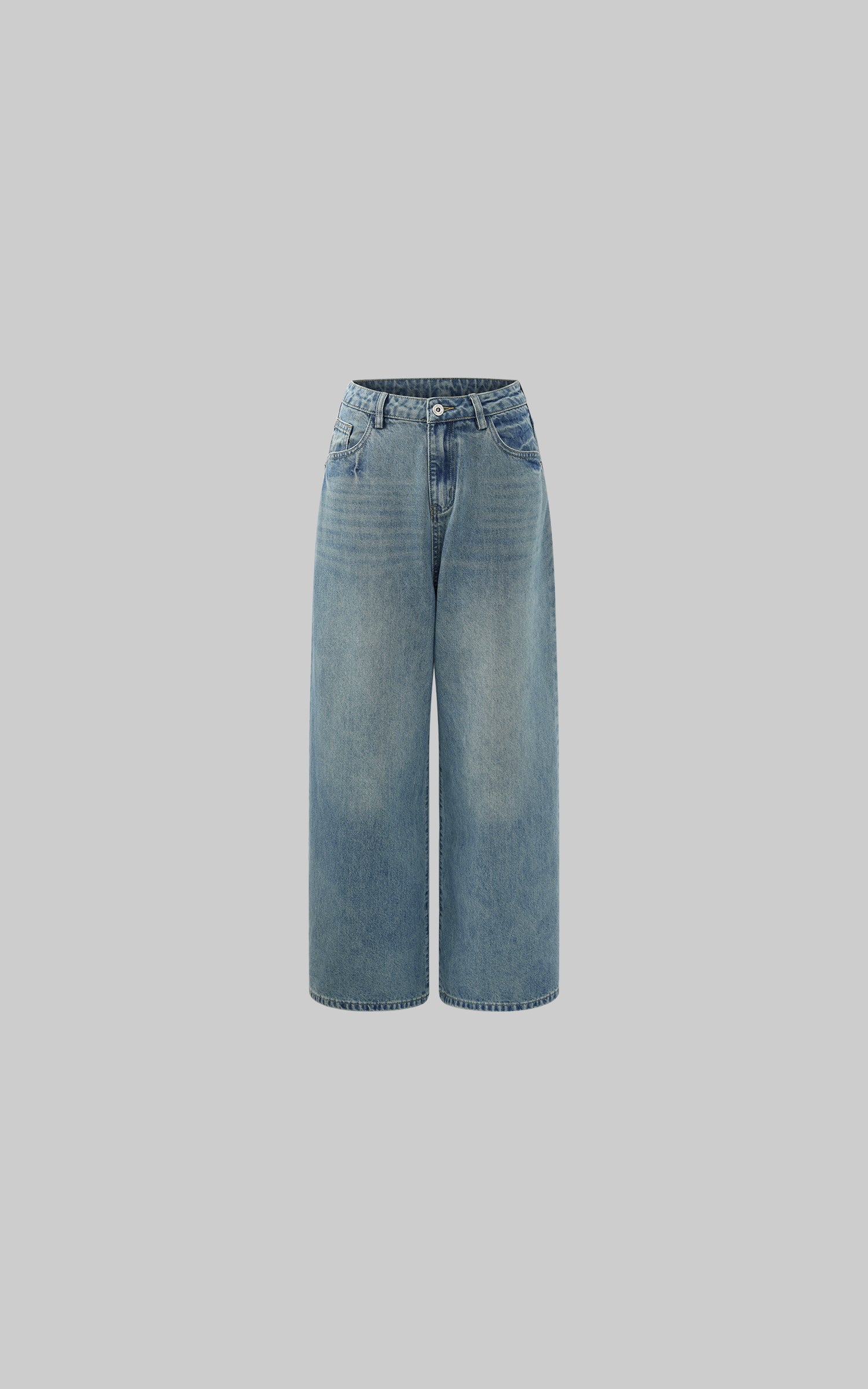 WARDEN EDGE Oversized Wide-Leg Denim Pants - PINKPARKS