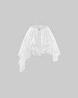 WARDEN EDGE Ensemble T-shirt oversize graphique &amp; short en dentelle superposé