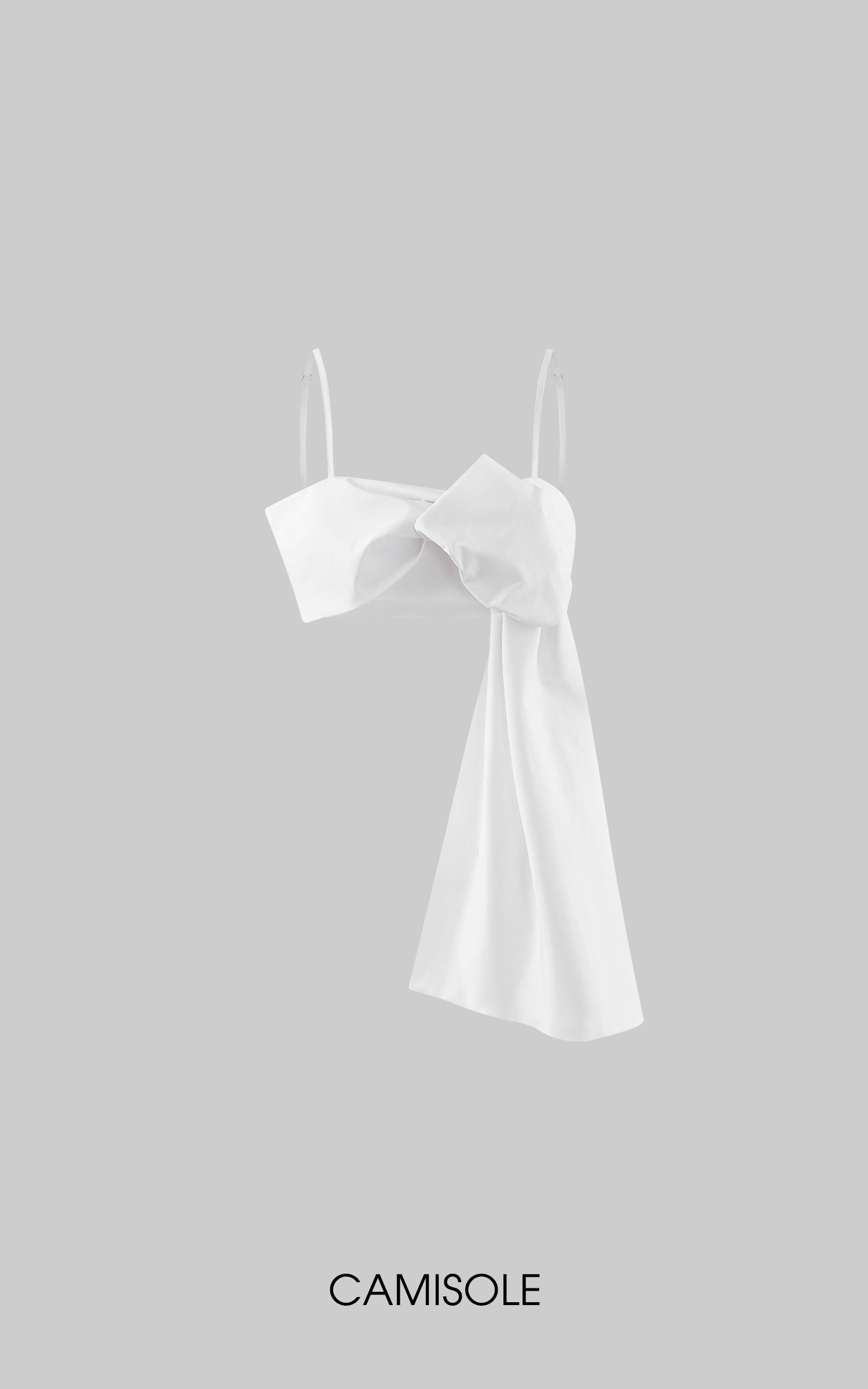 0122stepll Draped Bow Camisole &amp; Lace-Waist Satin Maxi Skirt Set