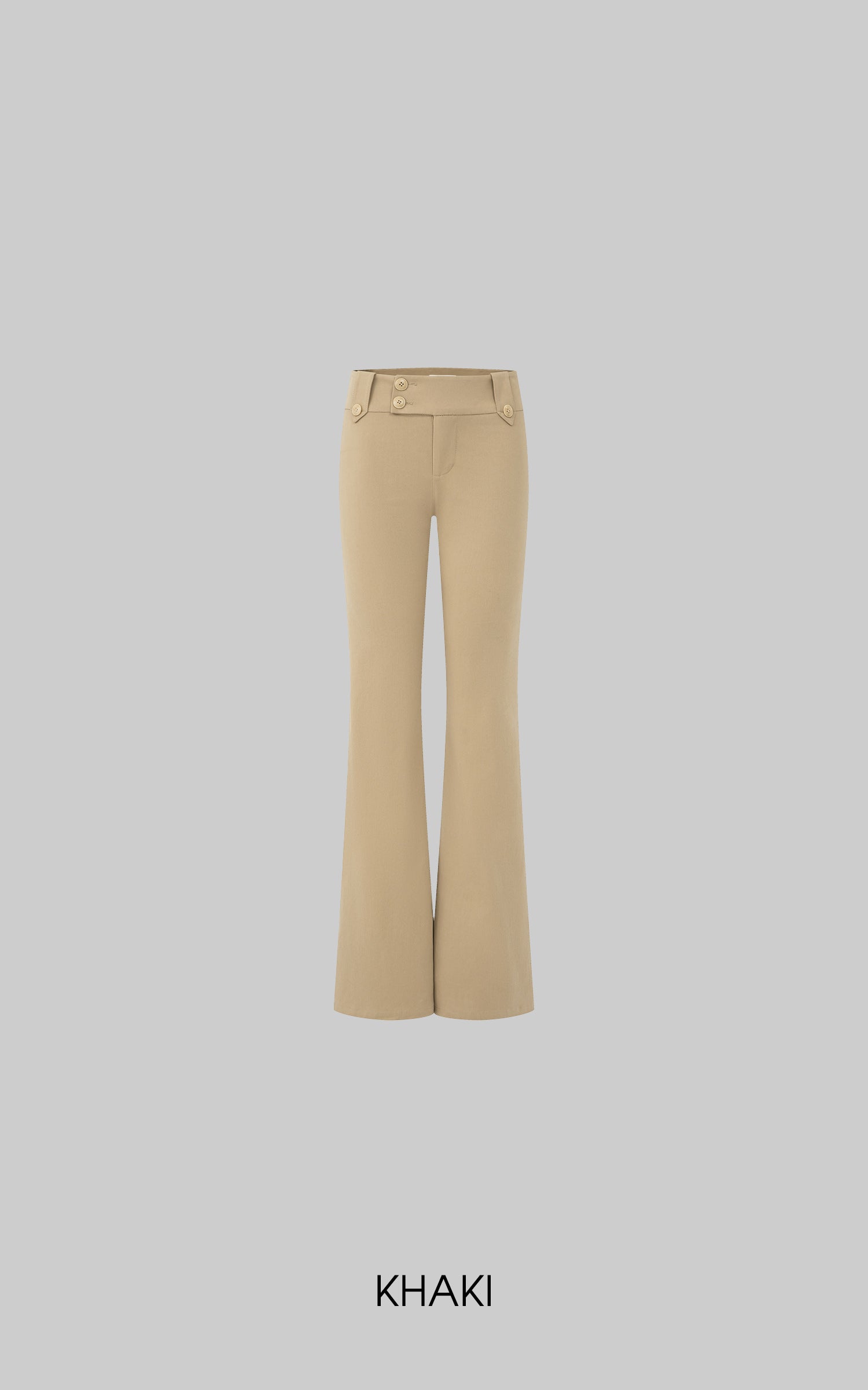IAMXIAA Low-Rise Button Detail Flared Pants