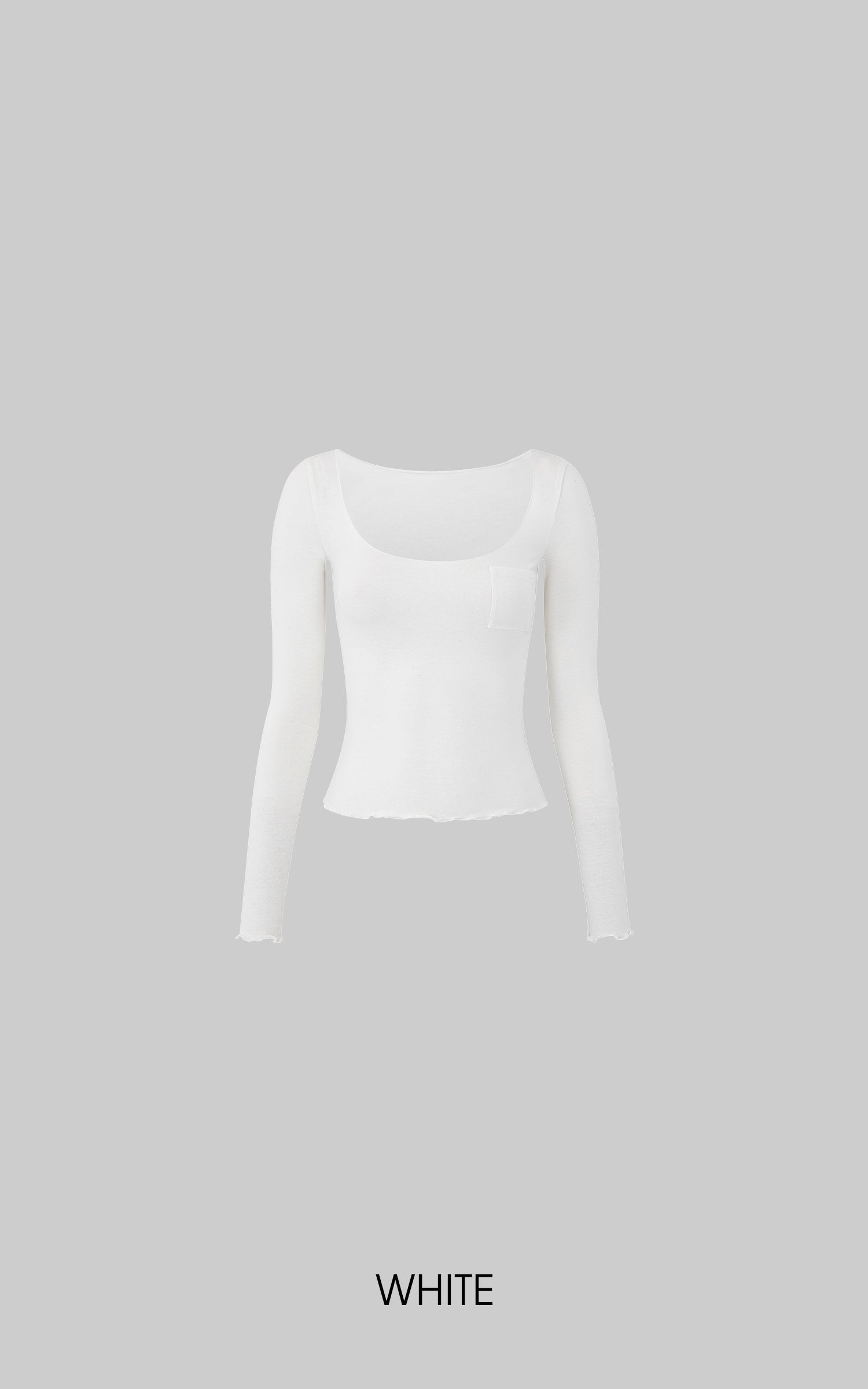 IAMXIAA Scoop Neck Pocket Long Sleeve Tee