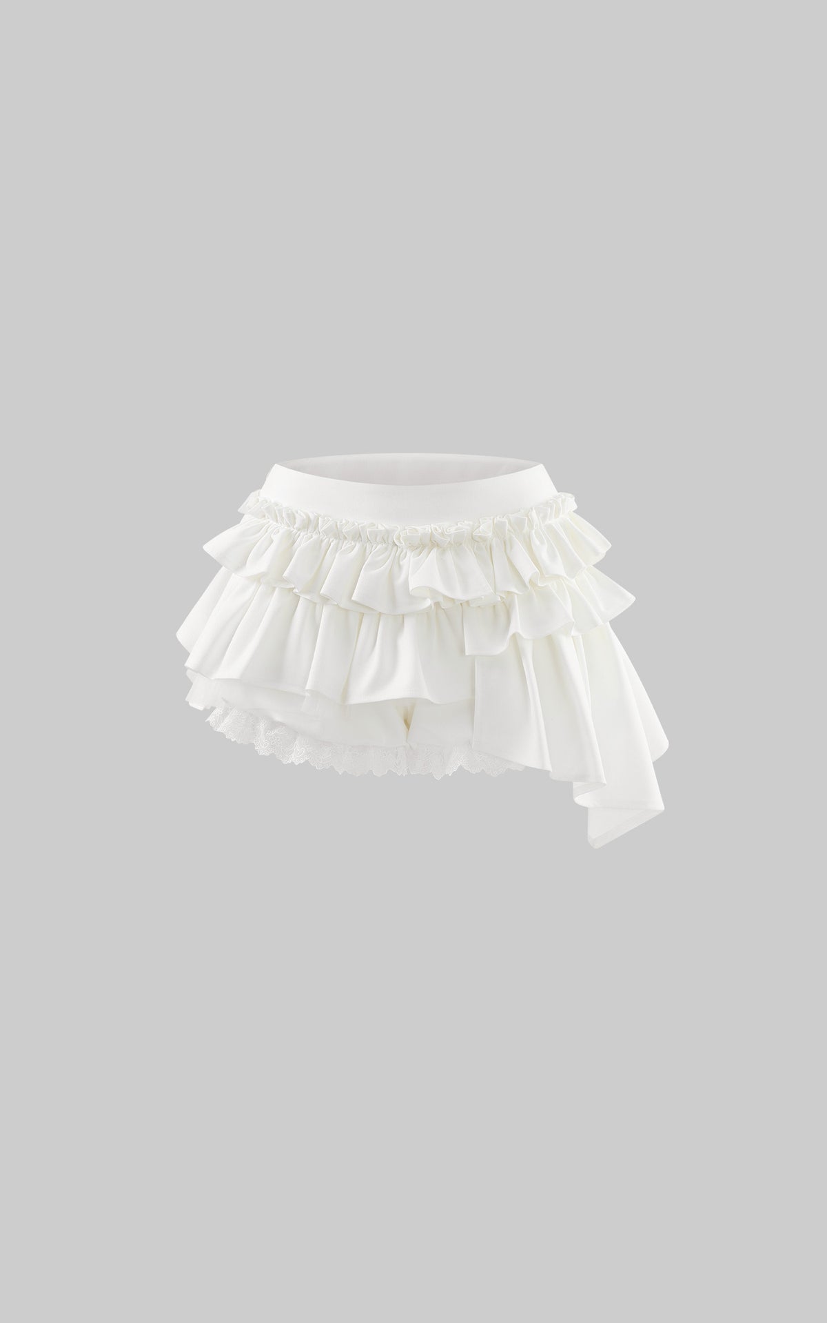 WARDEN EDGE Jupe mini à volants superposés asymétriques
