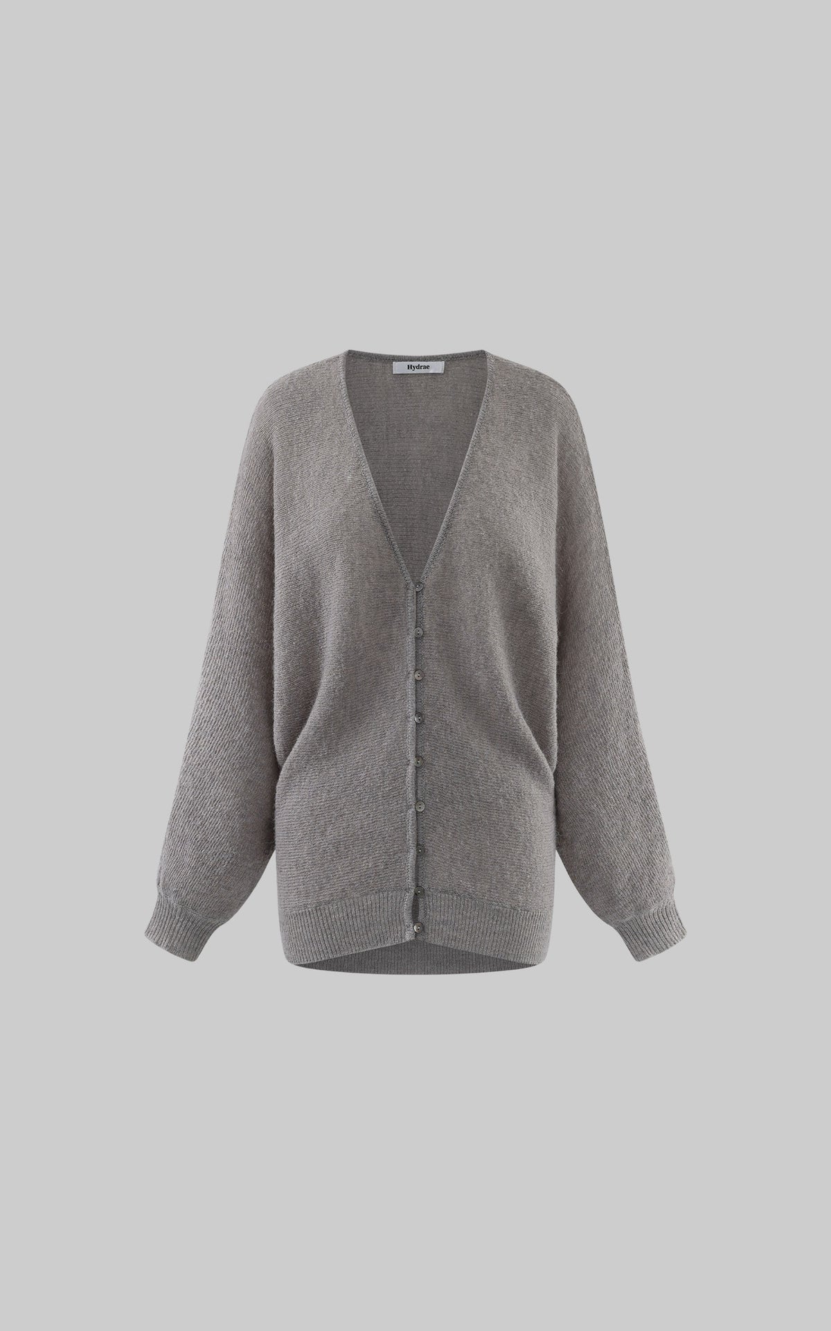 Hydrae Oversized Draped V-Neck Knit Cardigan