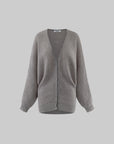 Hydrae Oversized Draped V-Neck Knit Cardigan
