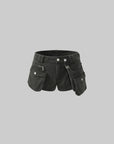 Rase le sol Multi-Pocket Utility Denim Shorts - PINKPARKS