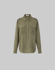 IAMXIAA Chemise Olive à Poches Utilitaires