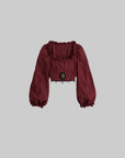 DOINDULGE Baroque Cropped Cameo Top