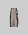 WARDEN EDGE Camo Panel Wide Leg Pants Drawstring Utility Cargo Pants
