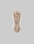 Rase le sol Faux Fur Draped Vest