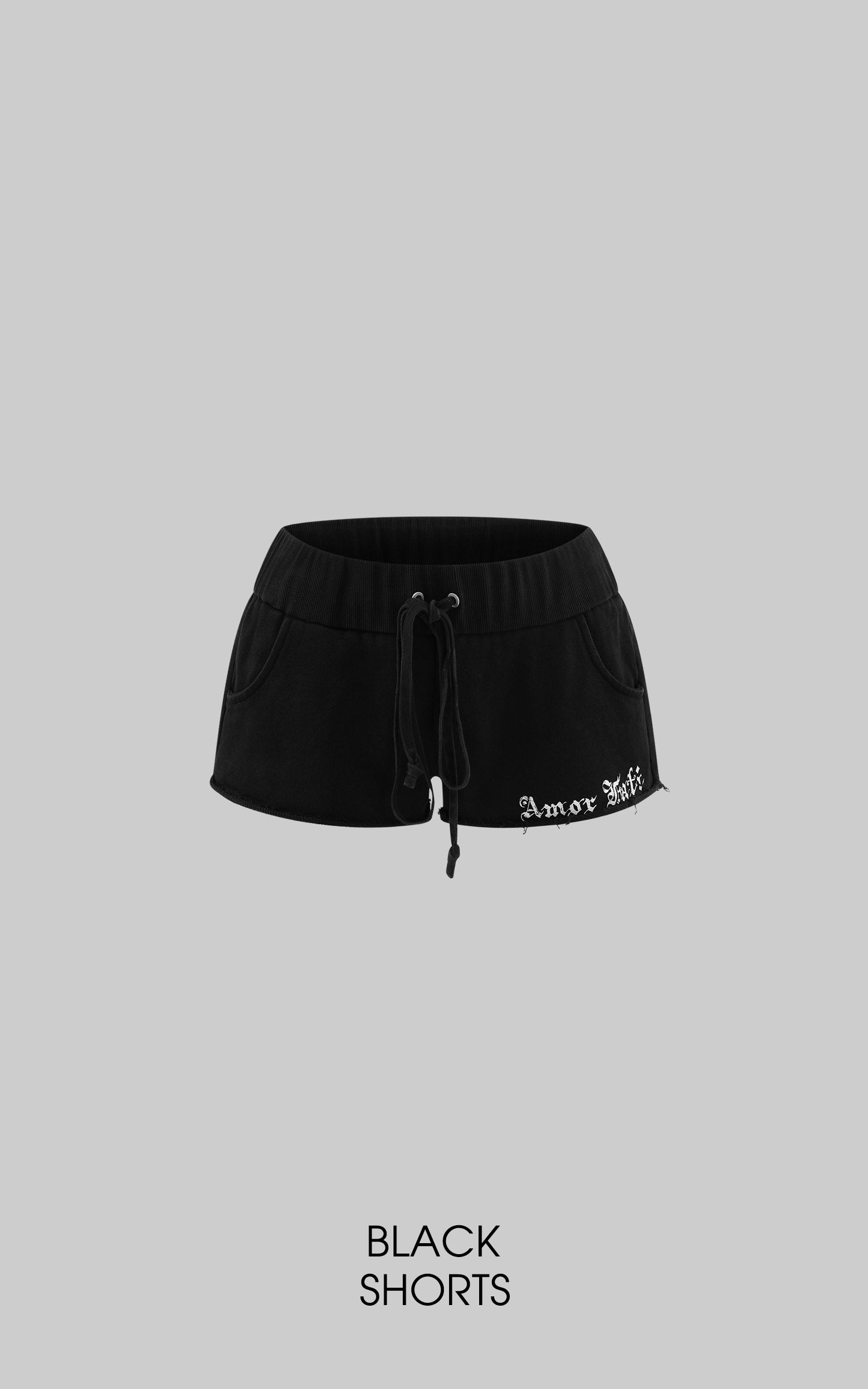 Rase le sol Raw Hem Low-Rise Lounge Shorts