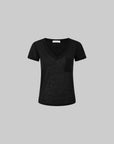IAMXIAA T-shirt transparent à col en V avec poche