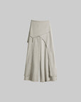 DOINDULGE Deconstructed Layered Wide-Leg Skirt-Pants