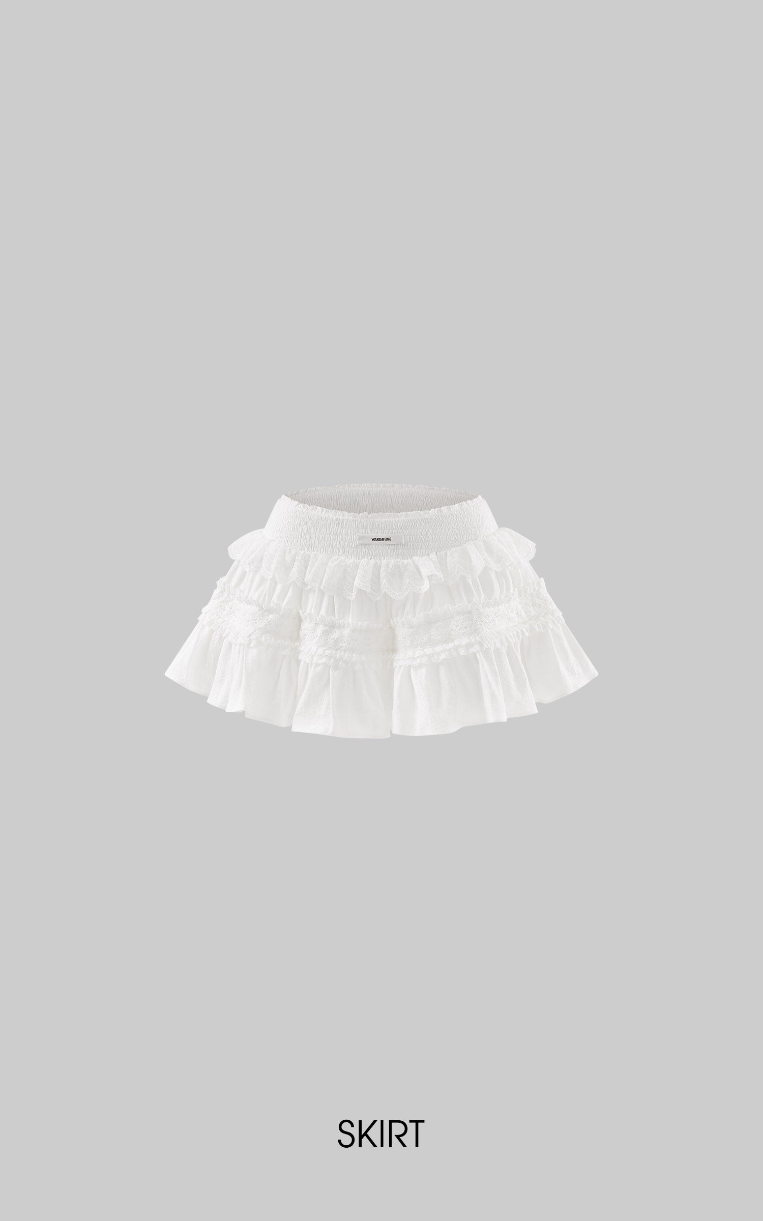 WARDEN EDGE Off Duty Graphic Sweatshirt &amp; Lace Ruffle Mini Skirt Set