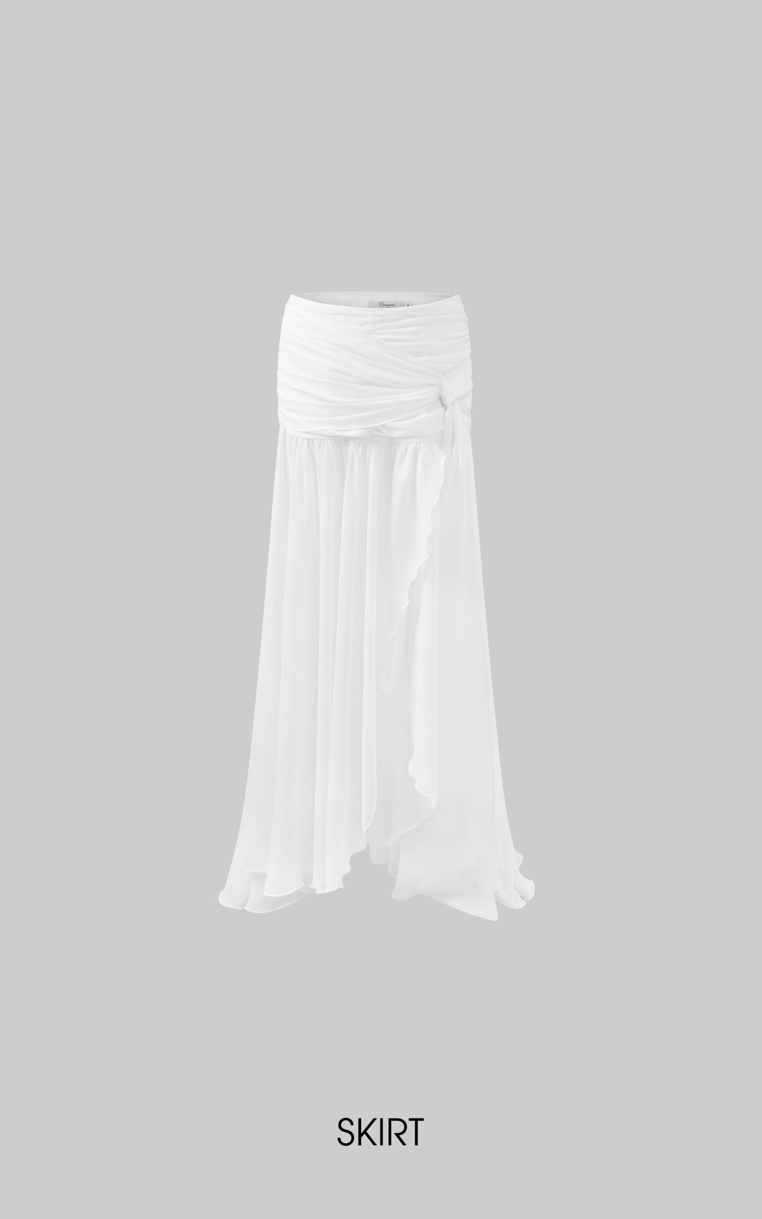 DreamyNerd Ruched Halter Top &amp; Draped Maxi Skirt Set - PINKPARKS