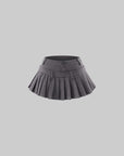 WARDEN EDGE Deconstructed Corset & Double-Waist Pleated Mini Skirt Set