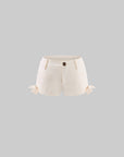 Hydrae Button Front Open Back Top & Mini Shorts Set
