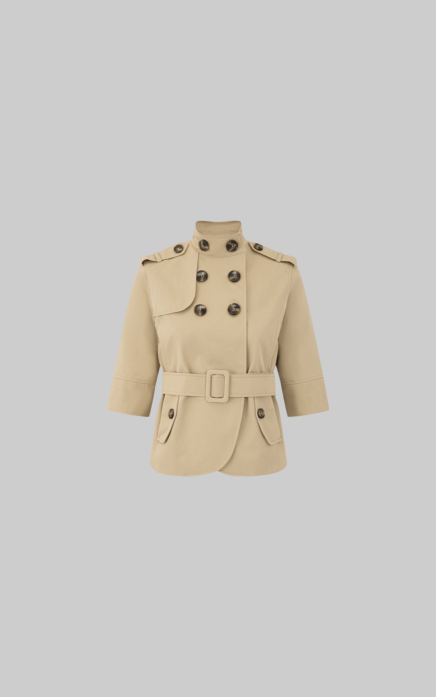 IAMXIAA Veste courte croisée à ceinture
