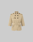 IAMXIAA Veste courte croisée à ceinture