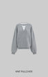 WARDEN EDGE Grey Knit Pullover & Asymmetrical Plaid Skirt Set - PINKPARKS