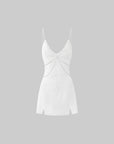 Rase le sol Cross Embroidered Chain-Trim Mini Dress - PINKPARKS