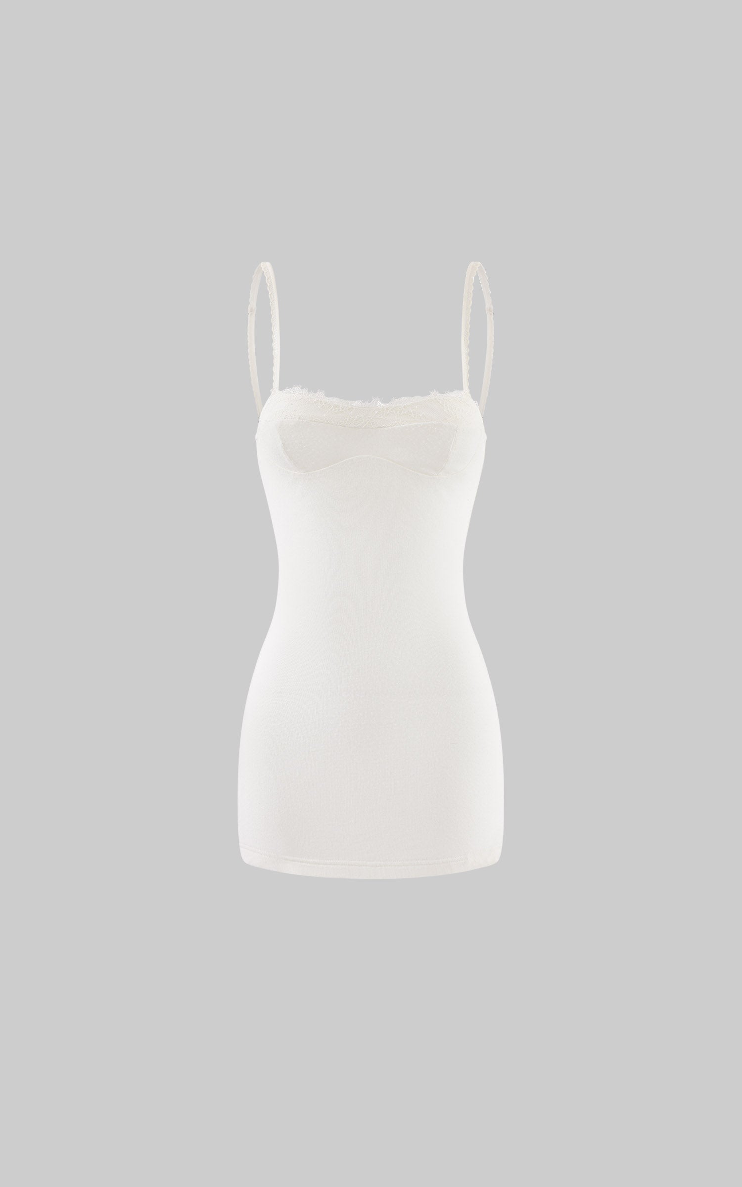 Rase le sol Lace-Trim Sculpted Mini Slip Dress