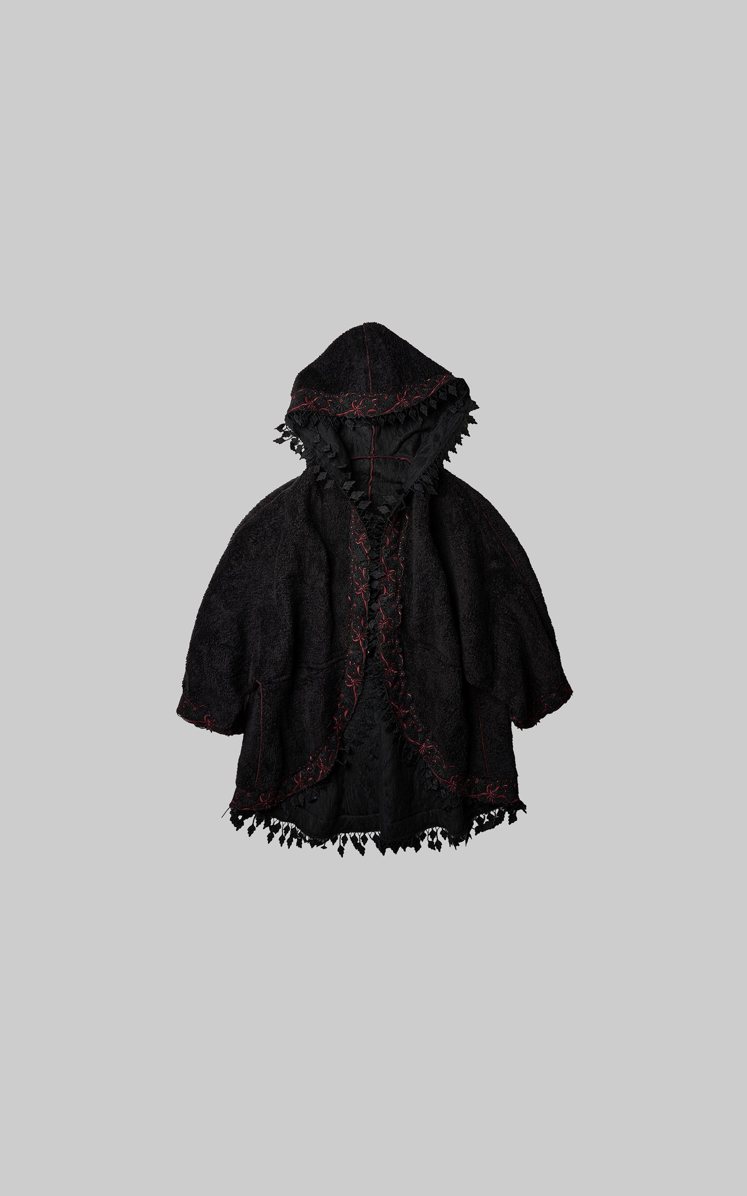 DOINDULGE Embroidered Hooded Cloak Jacket