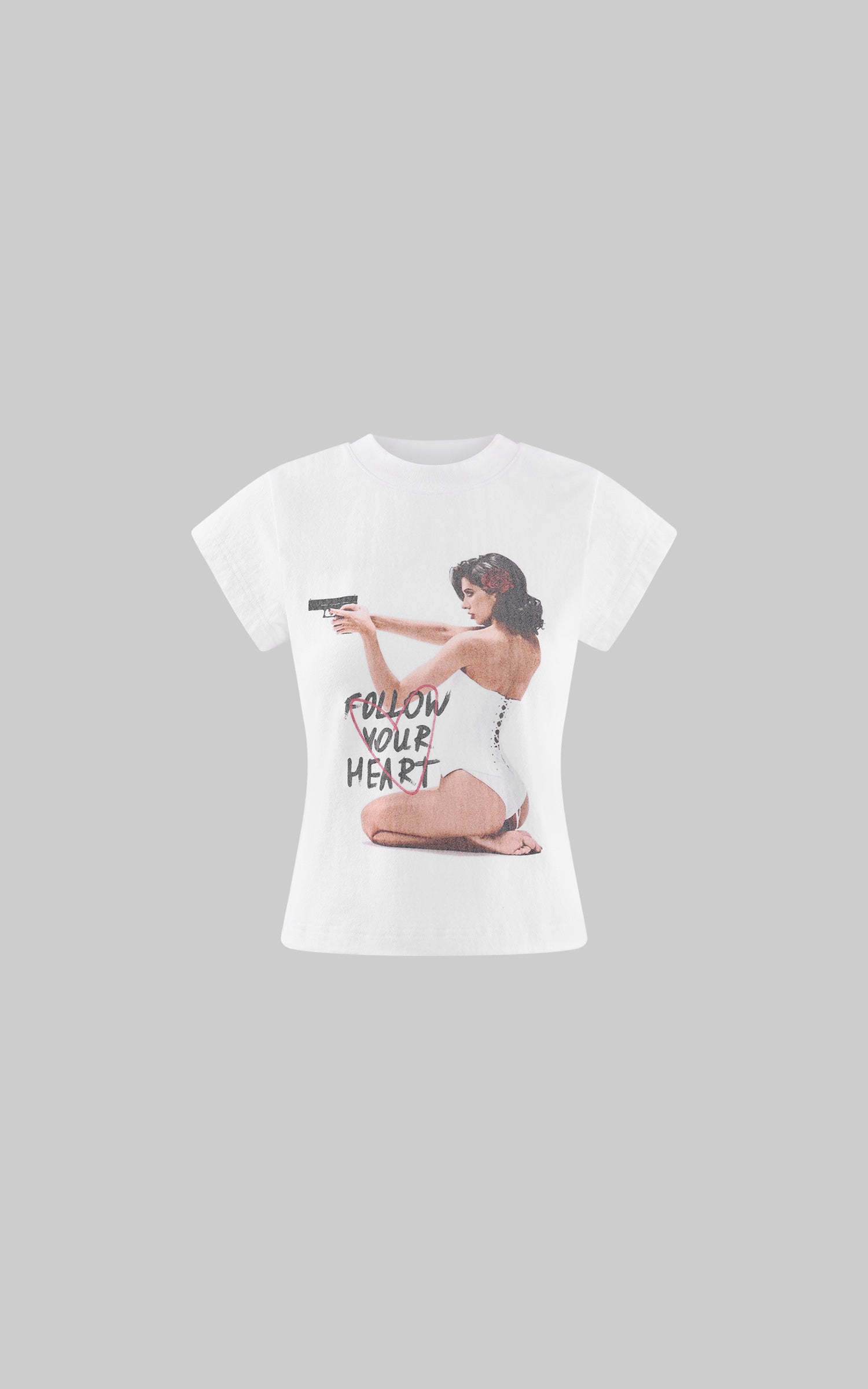 0122stepll Follow Your Heart Graphic Baby Tee